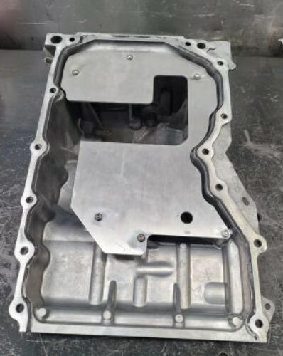 Alternative view of EMS 2015-2023 Mustang Ecoboost Road Race Inspired Oil Pan Baffle