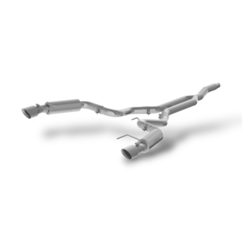 MBRP 2015-2024 Ford Mustang 2.3L EcoBoost / 3" Cat Back Exhaust / Dual Rear Exit / Tips Included / Race Profile / Aluminized Steel