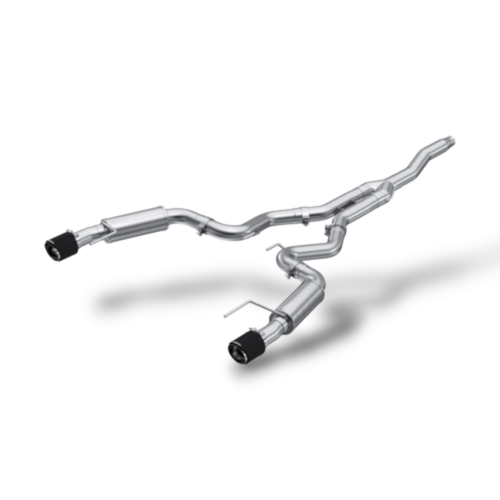MBRP  2015-2024 Ford Mustang 2.3L EcoBoost / 3" Cat Back Exhaust / Dual Rear Exit / Tips Included / Race Profile / T304 Stainless Steel