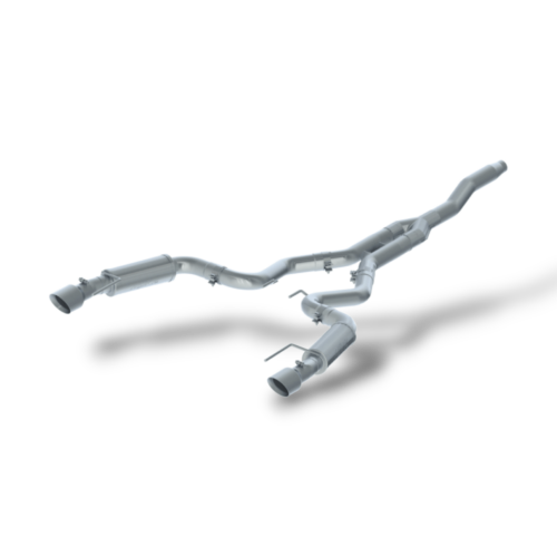 MBRP 2015-2024 Ford Mustang 2.3L EcoBoost / 3" Cat Back Exhaust / Dual Rear Exit / Tips Included / Race Profile / T409 Stainless Steel