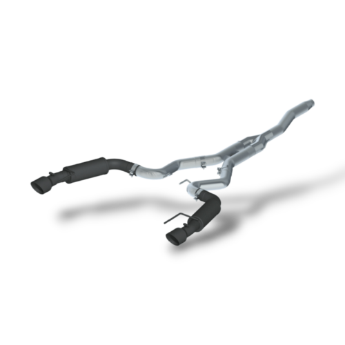 MBRP 2015-2024 Ford Mustang 2.3L EcoBoost / 3" Cat Back Exhaust / Dual Rear Exit / Tips Included / Street Profile / Black Coated