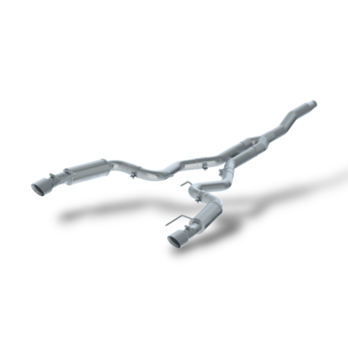 MBRP 2015-2024 Ford Mustang 2.3L EcoBoost / 3" Cat Back Exhaust / Dual Rear Exit / Tips Included / Street Profile / T409 Stainless Steel