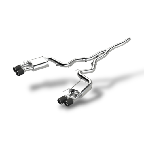 MBRP 2015-2024 Ford Mustang 2.3L EcoBoost / 3" Cat Back Exhaust / Dual Rear Exit / Tips Included / Quad Carbon Fiber SS Tips / T304