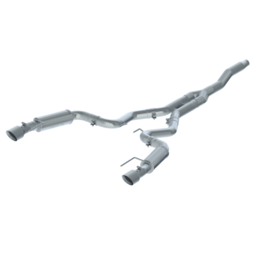 Alternative view of MBRP 2015-2024 Ford Mustang 2.3L EcoBoost / 3" Cat Back Exhaust / Dual Rear Exit / Tips Included / Race Profile / T409 Stainless Steel