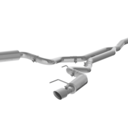 Alternative view of MBRP 2015-2024 Ford Mustang 2.3L EcoBoost / 3" Cat Back Exhaust / Dual Rear Exit / Tips Included / Race Profile / Aluminized Steel