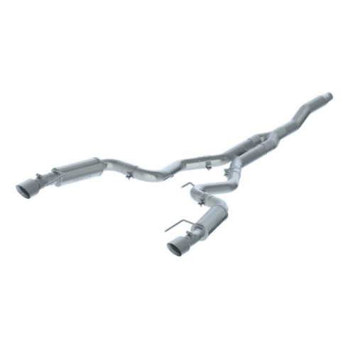 Alternative view of MBRP 2015-2024 Ford Mustang 2.3L EcoBoost / 3" Cat Back Exhaust / Dual Rear Exit / Tips Included / Street Profile / T409 Stainless Steel