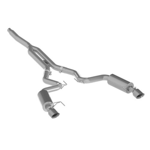 Alternative view of MBRP 2015-2024 Ford Mustang 2.3L EcoBoost / 3" Cat Back Exhaust / Dual Rear Exit / Tips Included / Street Profile / Aluminized Steel