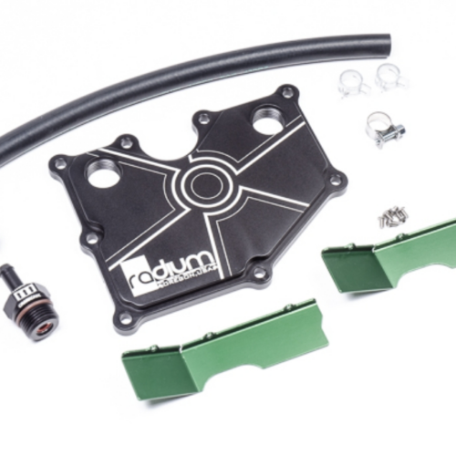 Alternative view of Radium Engineering 2015-2023 Mustang EcoBoost  2.3L PCV Baffle Plate | OEM Configuration