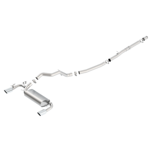 BORLA - 2016-2018 Ford Focus RS Cat-Back Exhaust System ATAK | Single Round Rolled Angle-Cut Tips