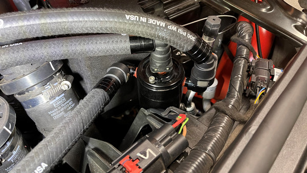 UPR 2022 Bronco Raptor 3.0L Plug N Play ™ Dual Valve Oil Catch Can w/Clean Side Separator - Image 2