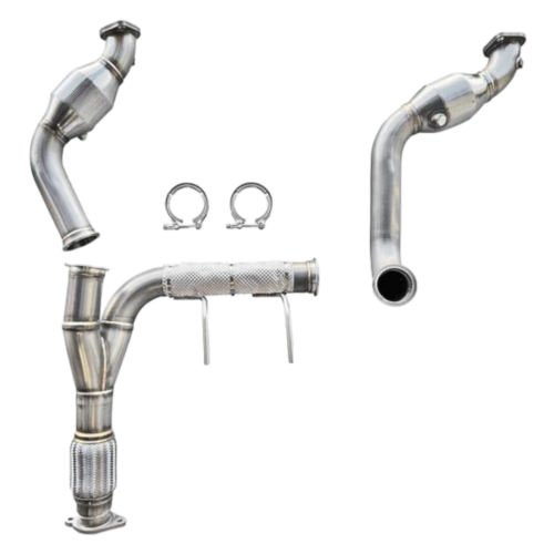 CVF - Stainless Steel Catted Downpipes for 2021-2024 Ford Bronco 2.7L EcoBoost