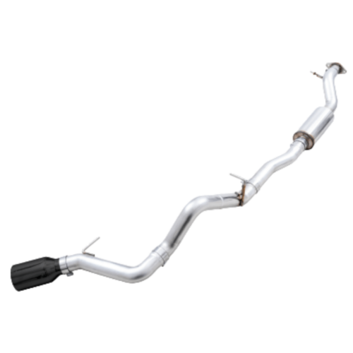 AWE Tuning - 2021+ Ford Bronco 0FG Single Rear Exit Exhaust w/Diamond Black Tip & Bash Guard