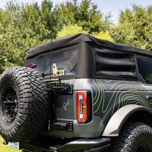 Alternative view of RTR - 2021+ Bronco CB Antenna/Flag Mount (w/ RTR Tire Carrier or Accessory Adapter)