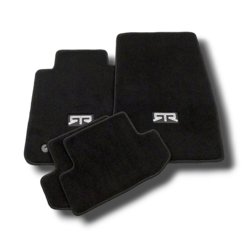 RTR - 2015-2023 Mustang Front & Rear Floor Mats w/ RTR Logo - Black