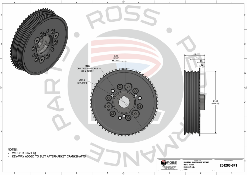 Ross Performance Parts 2016-2018 Focus RS 2.3L EcoBoost Metal Jacket ...