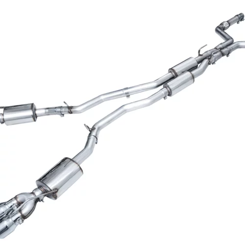 Alternative view of AWE Tuning 2020+ Ford Explorer ST Touring Edition Exhaust w/ Chrome Silver Tips