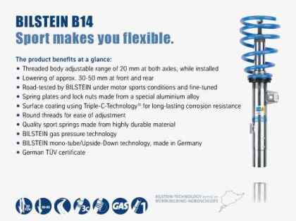 Bilstein B14 (PSS) 14-15 Ford Fiesta / Fiesta ST Front & Rear Performance Suspension System - Image 6