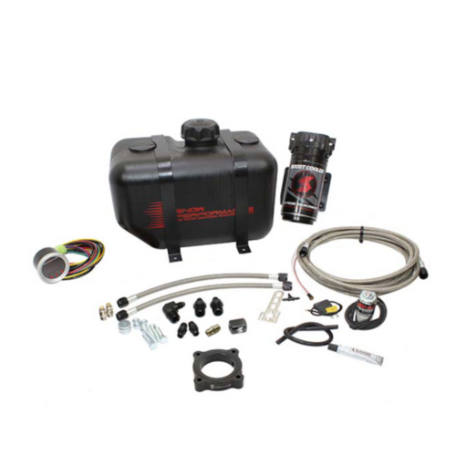 Snow Performance - 2015+ Ford Mustang Stage 2.5 Boost Cooler Water-Methanol Injection Kit (Stainless Steel Braided Line, 4AN Fittings)