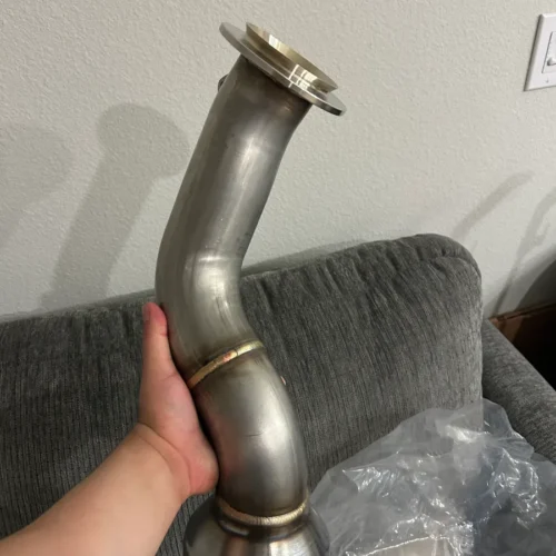 Alternative view of CVF - 2024-2025 Ford Mustang EcoBoost S650 3" Stainless Steel Catted Downpipe