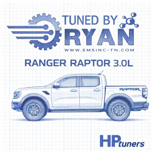 Tuned by Ryan - EMS Custom Tune  | 2022-2025 Ford Ranger Raptor 3.0L (HP Tuners RTD4 Required)
