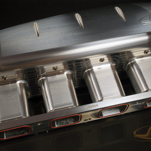 Alternative view of JMF - 2015-2023 Ford EcoBoost Mustang Billet Intake Manifold 
