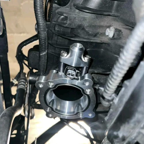 Alternative view of SVT Design Fab - Single Port Aux Fuel Throttle Body Adapter for 2014-2019 Fiesta ST 1.6L